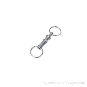 Double pull, Push apart key ring, steel wire Promotional Ke